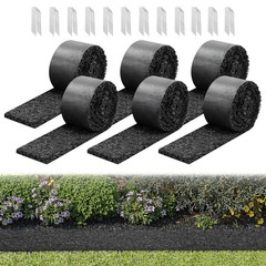 VEVOR Rubber Mulch Roll 6 Pack 120 x 4.5in Landscaping Garden Mulch Pathway Mat