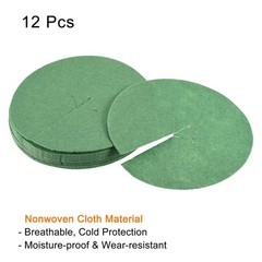 12pcs 5.4″ Mulch Ring Round Nonwoven Mat Tree Cover Garden Plant Obstacle, Green