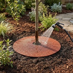 Fasmov 3 Pack Rubber Mulch Ring Tree Protector Mat Tree Protection Weed Mats