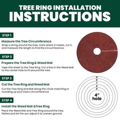 24-inch Heavy Duty Reversible Mulch Ring Tree Protector Rubber Mat for Tree P…