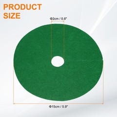 10pcs Tree Mulch Ring 5.9″ Non-Woven Round Tree Protector Weed Barrier, Green