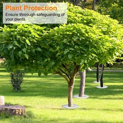 2pcs Tree Mulch Ring 28.3″ Non-Woven Round Tree Protector Weed Barrier, Silver