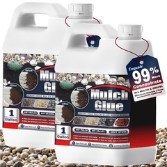Mulch Glue, Rock Glue for Landscaping, 2 Gallon Gravel Glue Strong Adhesion o…