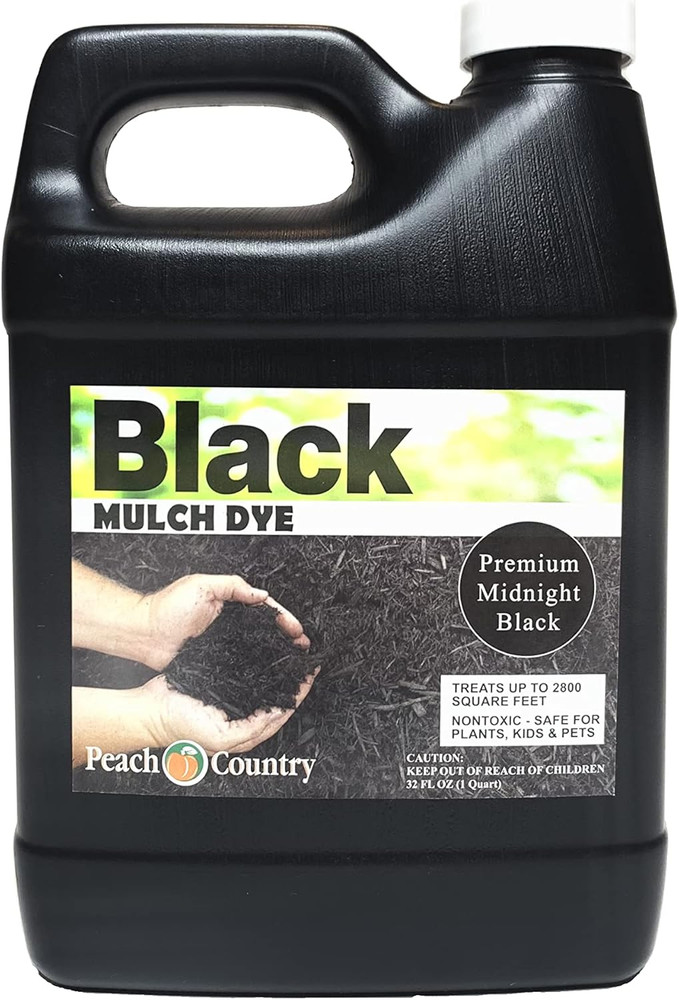 Mulch Dye Midnight Black Quart, Petra Max Mulch Paint Concentrate for Pump Spray