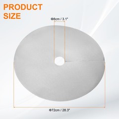 2pcs Tree Mulch Ring 28.3″ Non-Woven Round Tree Protector Weed Barrier, Silver
