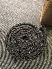 (QTY 2) Black Rubber Mulch Roll 120 in x 4 in for Landscaping Mulch Pathway Mat