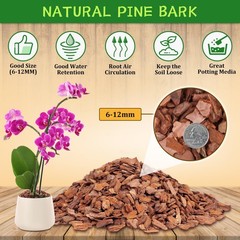 Legigo 2 Quarts Organic Orchid Potting Bark- All Natural Large, 2 Quart
