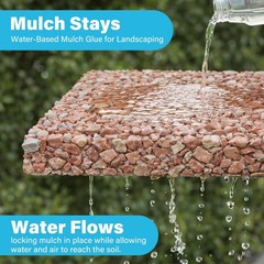 Vynlock Mulch Glue For Landscaping 64 Fl Oz Rock Glue Spray Fast-Drying Strong
