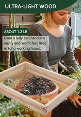 Soil Sifter,Dirt Sifter for Gardening Rock Sifter for Rocks Compost Sifter