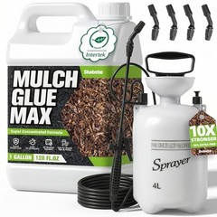 Mulch Glue for Landscaping with Sprayer, 1 1 Gallon Mulch Glue with Sprayer