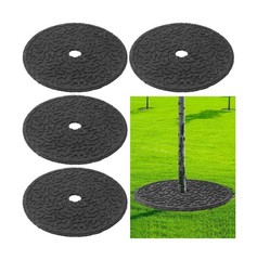 Peryiter 6 Pcs Rubber Mulch Tree Ring, Heavy Duty Rubber Mulch Mat, Tree Prot…