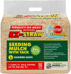 Seeding Mulch with Tack – Biodegradable Processed Straw, 1 Cu. Ft. Bale (Covers