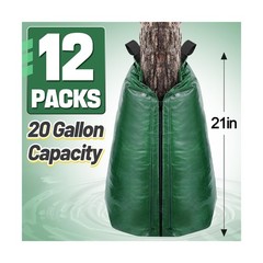 12 Packs Slow Release Tree Watering Bags – 20 Gallon Zippered Automatic Drip …