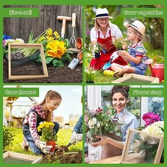 2 Pcs Soil Sifter Dirt Sifter for Gardening Light Wooden Rock Sifter 12.6 x