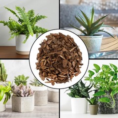 Houseplant Mulch (8 Quarts) – Small Bark Wood Chips for Indoor, Patio, Potted Pl