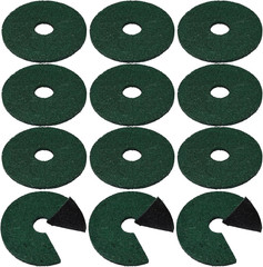 12 Pcs Double Side Rubber Mulch Tree Ring 12 Inch, Heavy Duty Rubber Mulch Mat,