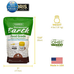 Diatomaceous Earth Food Grade, 4lb with w/ Duster, Orinal Vesion