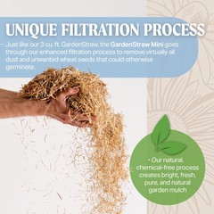 HealthiStraw GardenStraw Mini, All-Natural, Sustainable Garden Straw Mulch, 0.5