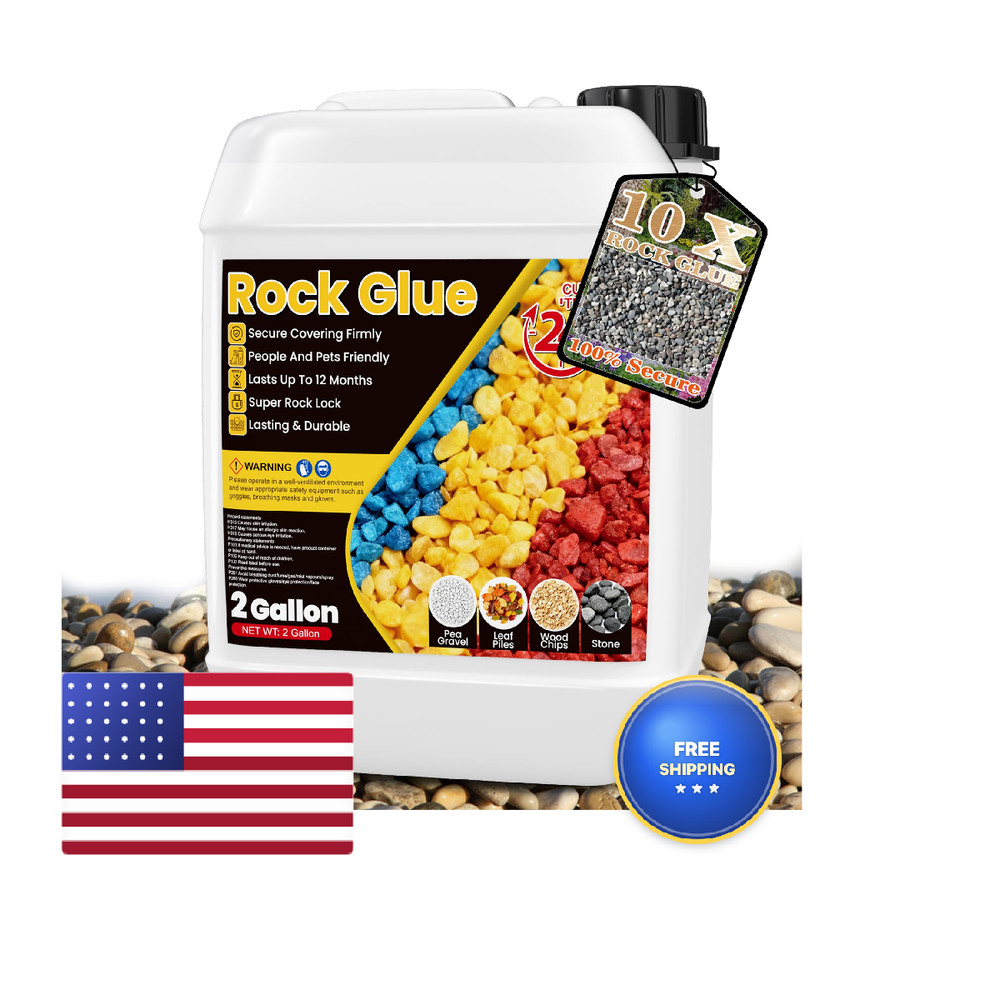 Ercorart 2 Gallon Rock Glue For – Glue Quick Dry Pea Gravel Stone Glue