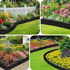 4Pcs Pack Felt Mulch Roll for Landscaping 120″ x 5.9″ Fabric 4Pcs, Black