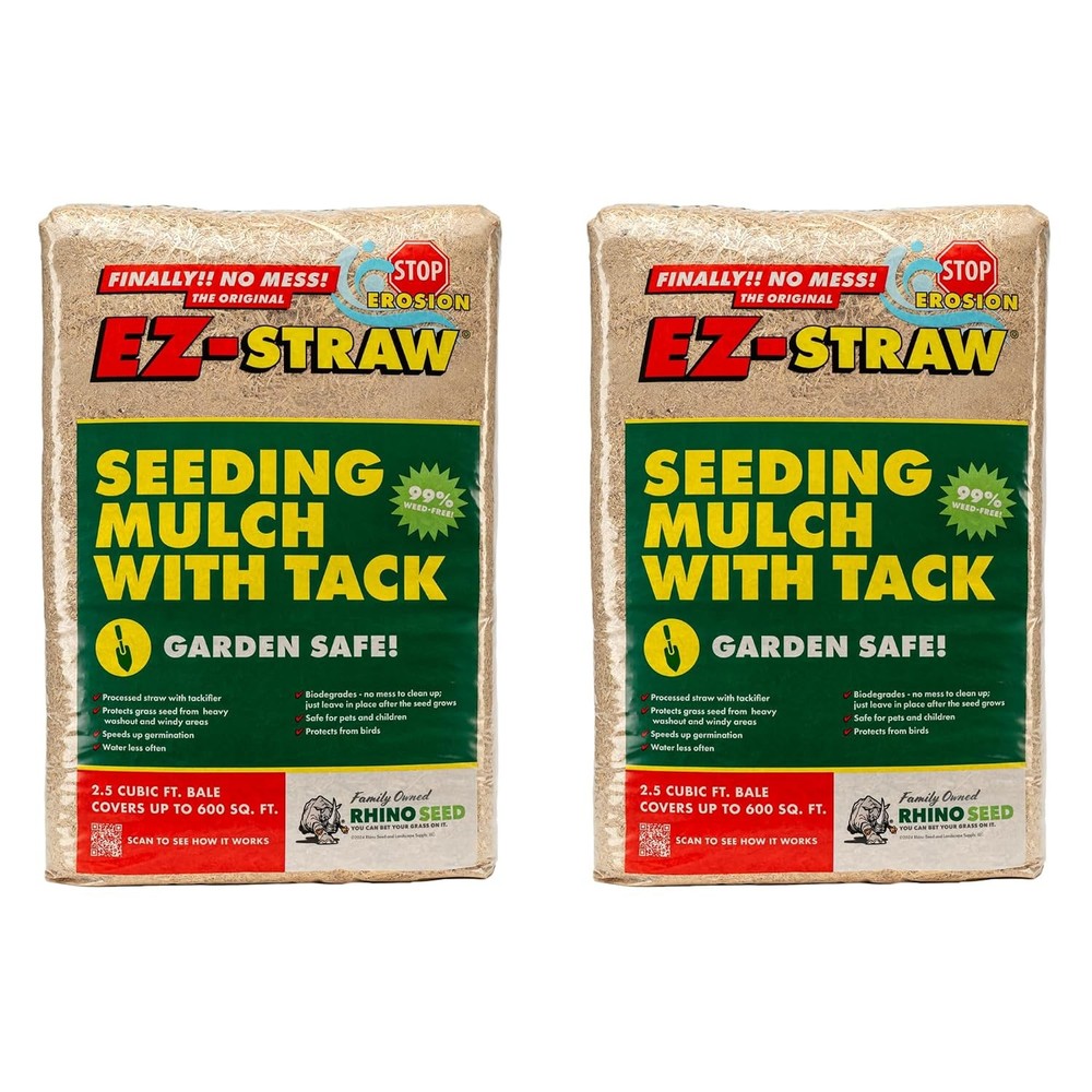 Seeding Mulch W/ Tack Biodegradable Processed Straw 2.5 cu. ft. Bale Covers up