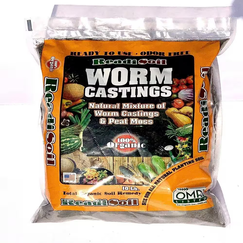 10 Lbs. Organic Worm Castings and Peat Moss – Nutrient Rich, Moisture Retaining