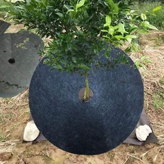 12 Pack 20.5 Inch Non-Woven Tree Mulch Ring Degradable Tree Protector Mat New