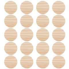 20Pcs Unfinished Pine Wood Rounds for Crafts Durable Home DIY Decorations