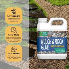 Mulch Glue for Landscaping, Ready to Use Fast-Dry Non-Toxic, Strong