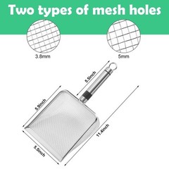2 Pcs Wider Gardening Soil Sifter-5.5″ W Garden Sieve Sifter with Handle 2 Set
