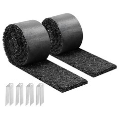 Uimoso Rubber Mulch Roll 120 x 4.5in for Landscaping Border Pathway Mat 2 Rolls