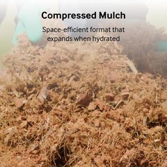 Coco Mulch Compressed Block 9.1 Lb – Expands to 64 Quarts for Landscaping