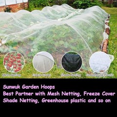Garden Hoops Sunwuk Greenhouse Hoops for 2.5-5.5ft Wide Raised M SIZE 60pcs