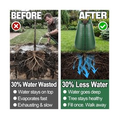 12 Packs Slow Release Tree Watering Bags – 20 Gallon Zippered Automatic Drip …