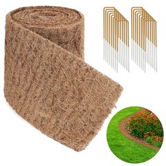 Natural Mulch for Landscaping 120″ X 6.3″, Coconut Fiber x brown