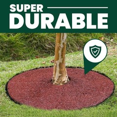 24-inch Heavy Duty Reversible Mulch Ring Tree Protector Rubber Mat for Tree P…