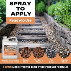 34 OZ Mulch Glue for Landscaping, Rock Landscaping and 34