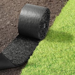 Uimoso Recycled Rubber Mulch Mat Roll 2-Pack 140×5.5in Garden Edge Pathway