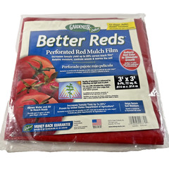 NEW Pre-cut Gardeneer Better Reds Mulch Film 8 Pre-Cut 3′ x 3′ Sheets 72 sq. ft.