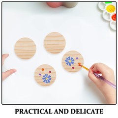 20Pcs Unfinished Pine Wood Rounds for Crafts Durable Home DIY Decorations