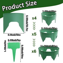 36 Pcs Planting Grow Rings Adjustable Plant Support Rings ，Interlocking G