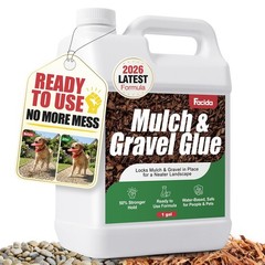Mulch Glue for Landscaping – 128 fl oz Ready to Use Rock Glue, Fast Dry Weath…