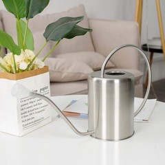 Stainless Steel Silver Colored Watering Can 1/2 Gallon Long Spout Watering Po…