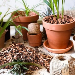 9 qt Organic Orchid Potting Bark -Natural Mulch for Potted Plants, 9qt, Small