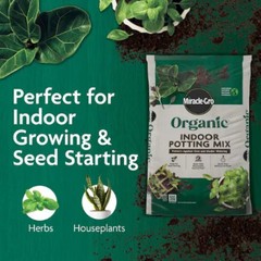 Organic Indoor Potting Mix 8 qt. Soil Protects Against Over/Under Watering, for