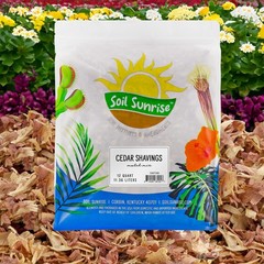 Natural Cedar Shavings Mulch / Bedding (12QT); Indoor / Outdoor Garden Pet Use