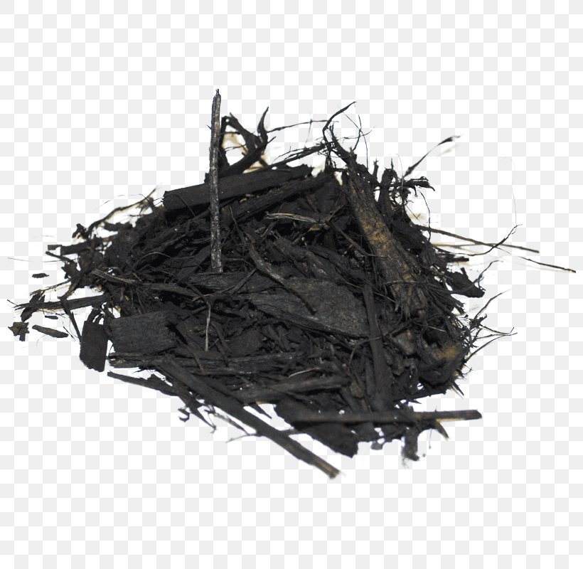 Pile of black dyed Enhanced Mulch